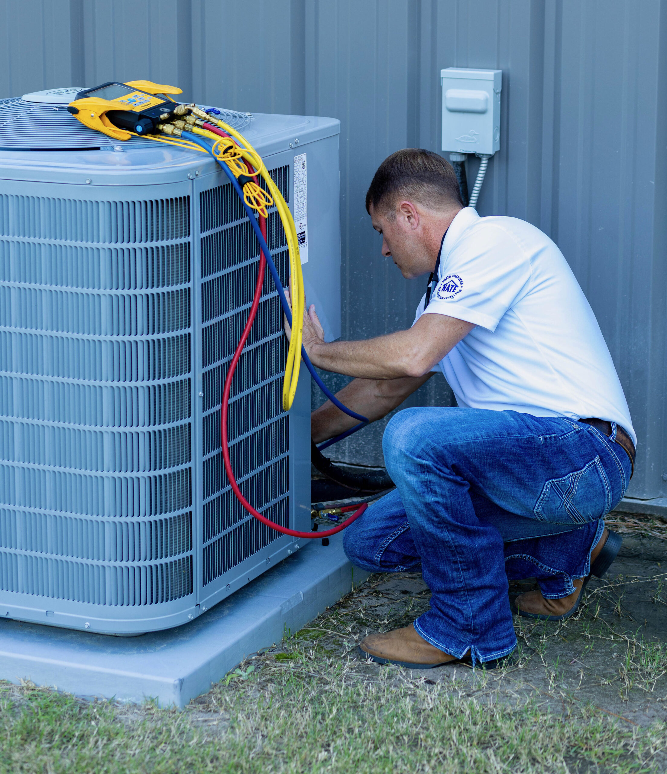 Various HVAC units on Display at Pro Air Heating & Cooling